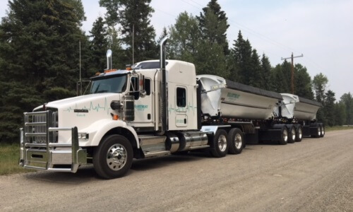 Super B Side Dump Train for Bulk Hauling